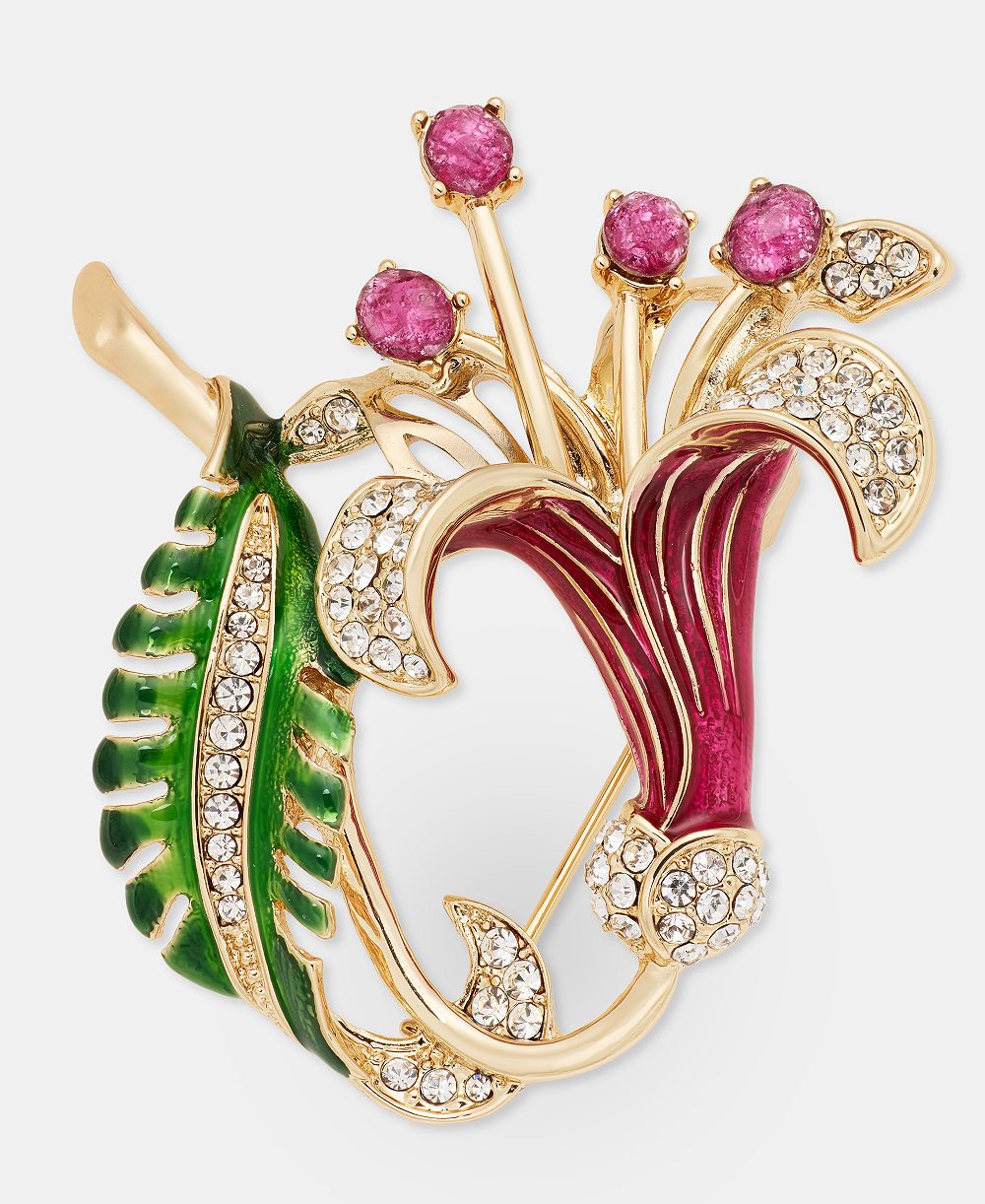 Брошь Anne Klein Crystal Lily Flower