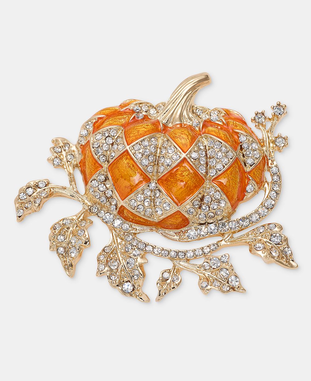 Брошь Anne Klein Pavé Vined Pumpkin