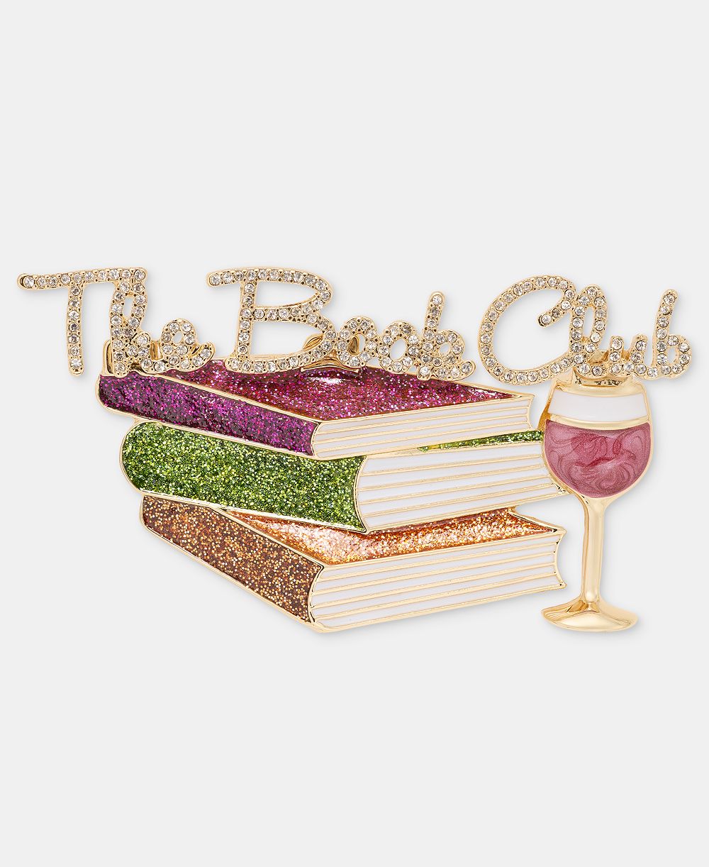 Значок Anne Klein Pavé & Glitter Book Club