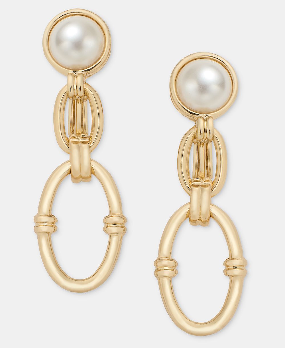 Anne Klein Серьги-клипсы с имитацией жемчуга