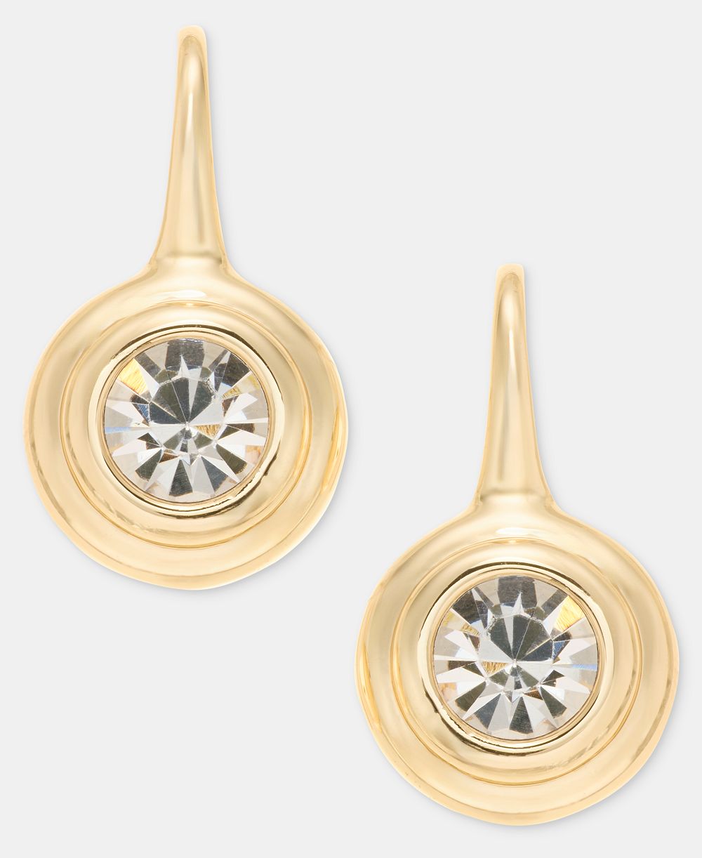 Серьги Anne Klein Crystal Bezel Drop