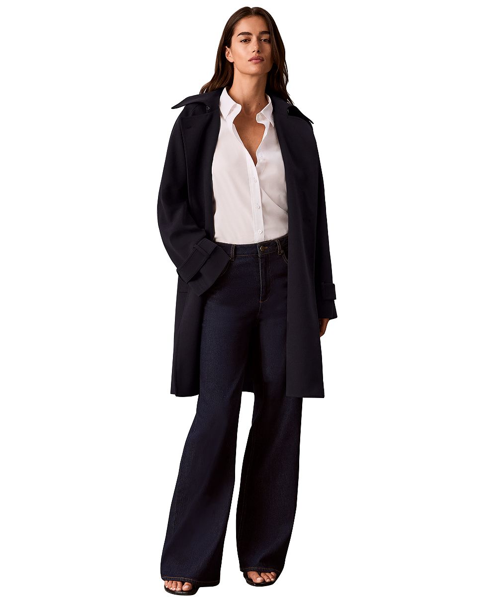 Calvin Klein Women's Double-Breasted Belted Trench Coat
