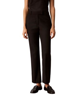 Calvin Klein Women's Mid-Rise Straight-Leg Ankle Pants