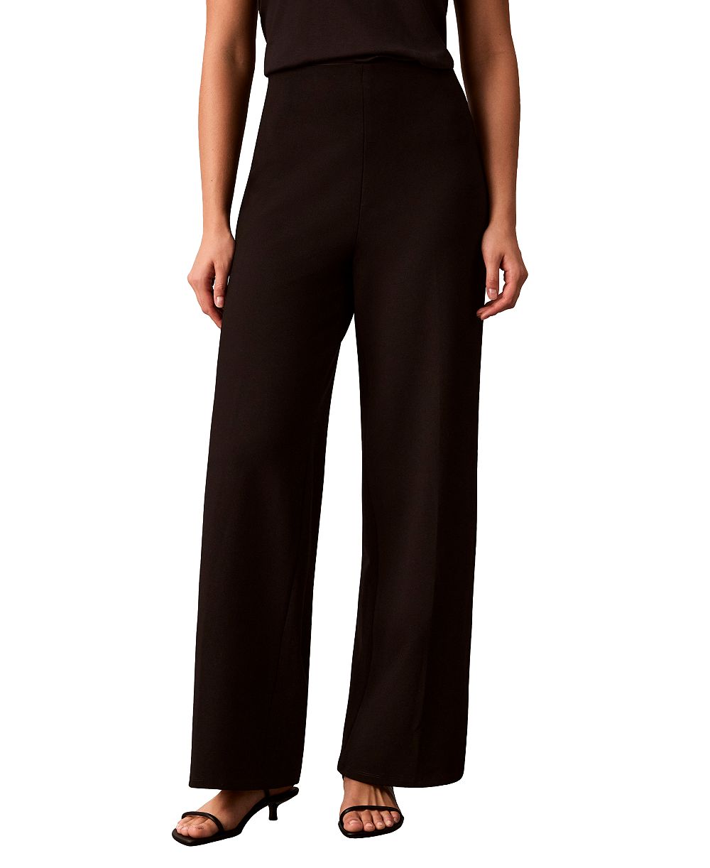Calvin Klein Women's High-Waist Straight-Leg Pull-On Pants