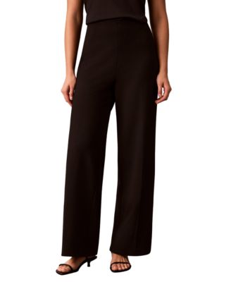 Calvin Klein Women's High-Waist Straight-Leg Pull-On Pants
