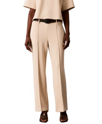Calvin Klein Women's Pull-On High-Rise Wide-Leg Pants