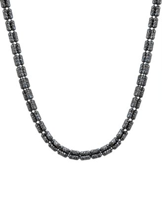 Мужская цепочка Italian Silver 3-Row Black Ice из стерлингового серебра