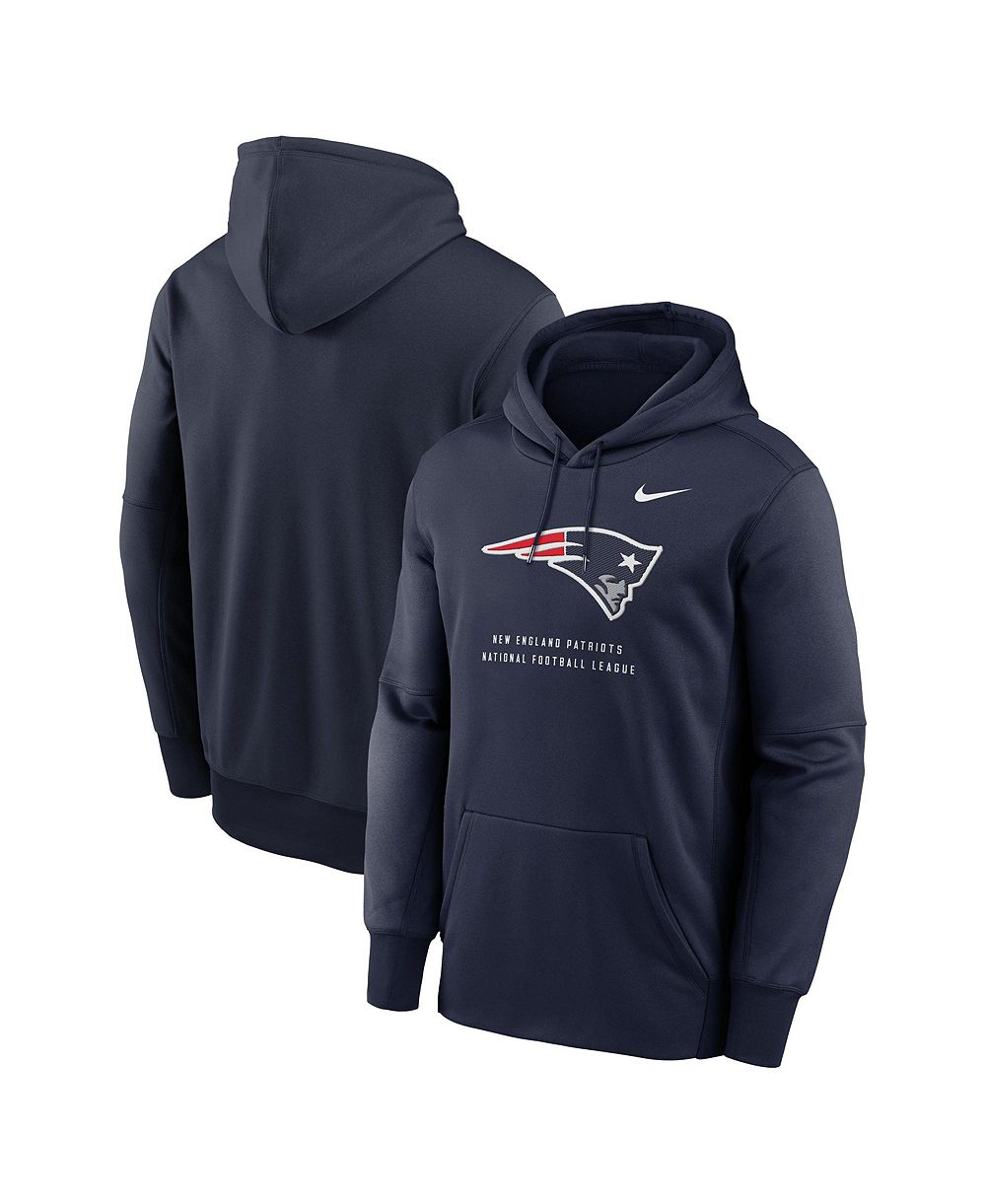 Мужское худи Nike Navy New England Patriots Toss Sweep Therma-FIT