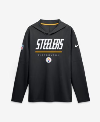 Мужское худи Nike Black Pittsburgh Steelers Sideline Lightweight Long Sleeve Dri-FIT