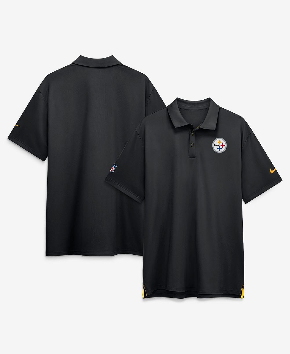 Мужская рубашка-поло Nike Black Pittsburgh Steelers Sideline Tour Dri-FIT