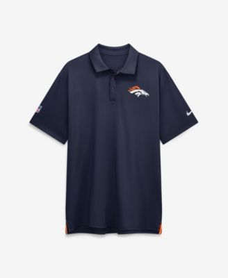 Nike Men's Navy Denver Broncos Sideline Powerful Blocking Dri-FIT Tour Polo Shirt