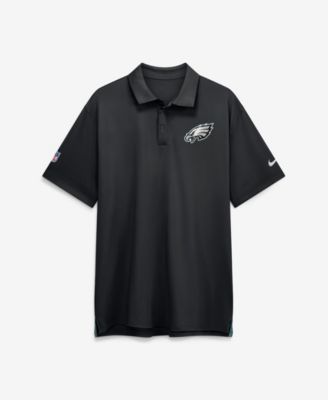 Nike Men's Black Philadelphia Eagles Sideline Powerful Blocking Dri-FIT Tour Polo Shirt