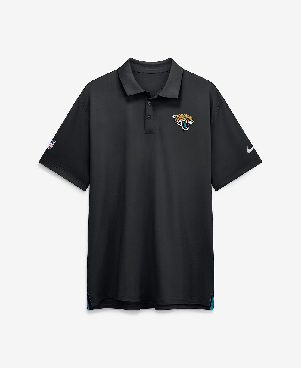 Nike Men's Black Jacksonville Jaguars Sideline Powerful Blocking Dri-FIT Tour Polo Shirt