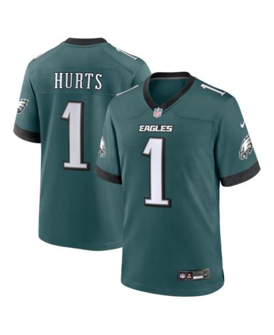 Nike Мужская игровая джерси Philadelphia Eagles Jalen Hurts, Midnight Green