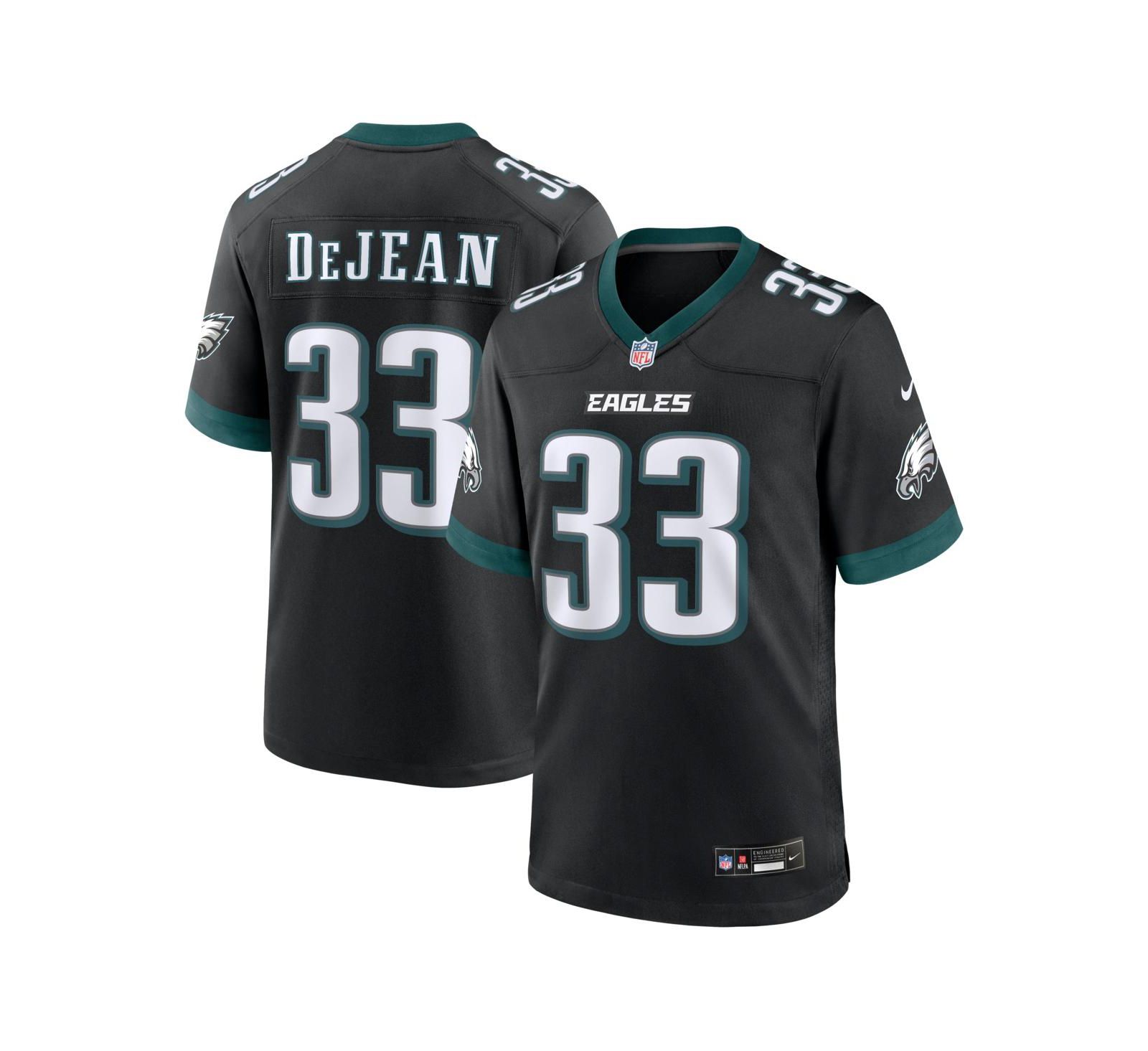 Мужская джерси Nike Cooper DeJean Black Philadelphia Eagles Alternate Game
