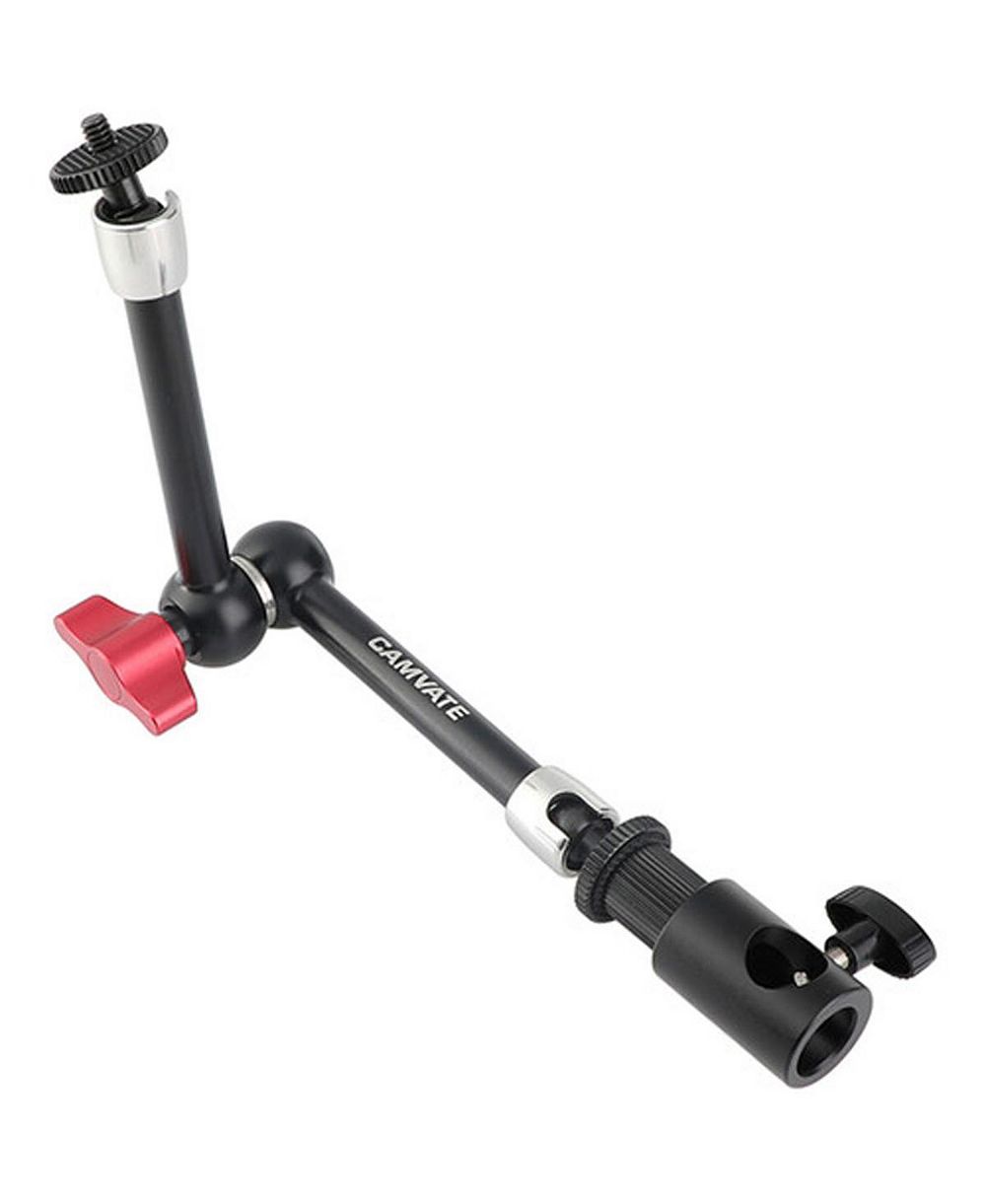 CAMVATE 11inch Articulating Magic Arm with 1/4inch Thread Screw Mount and Light Stand Head Adapter