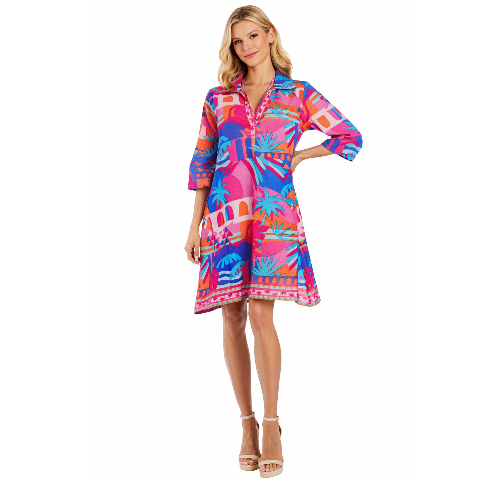Женское платье La Moda Clothing Club Moda Tropical Palm Print