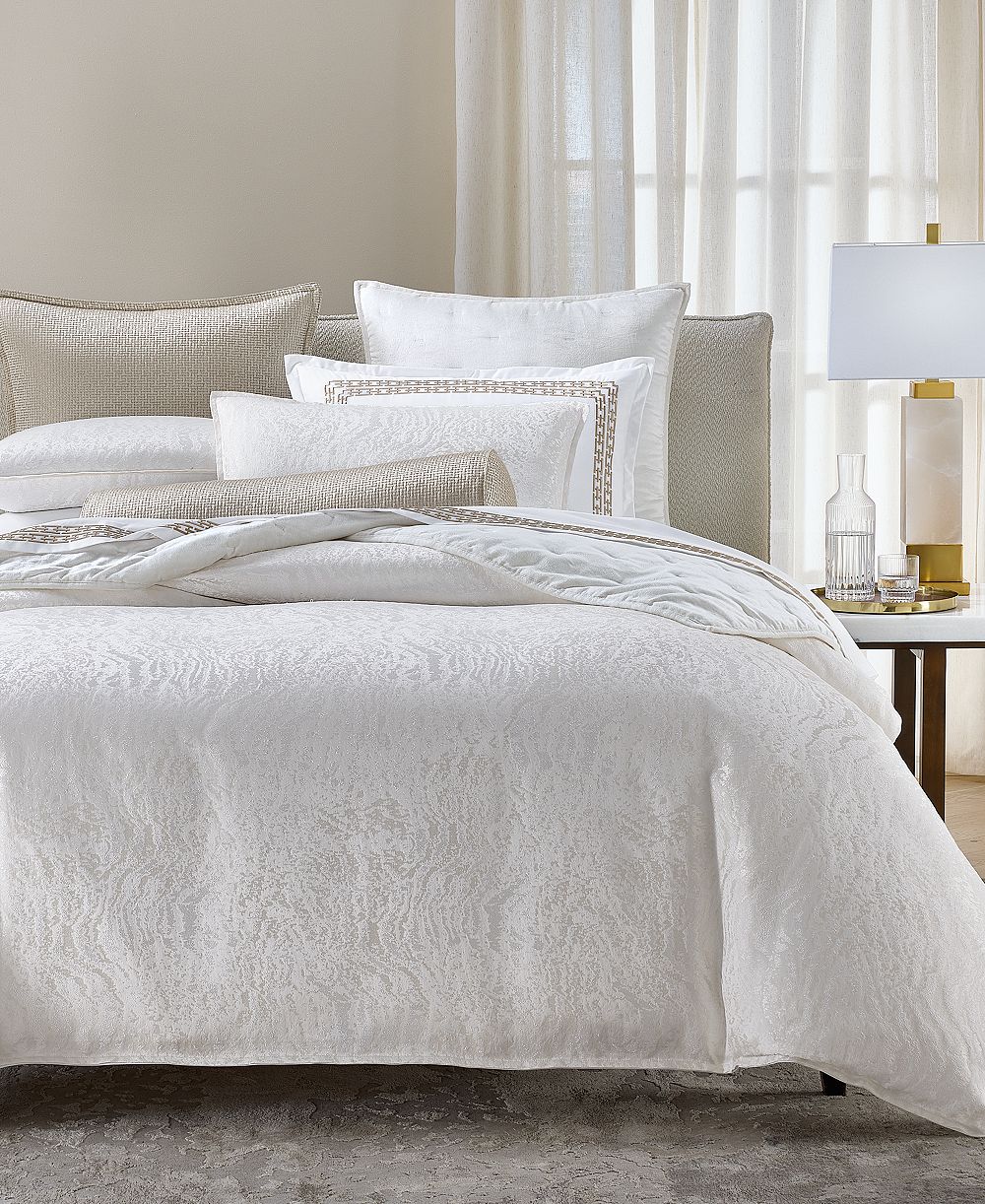 Комплект из 3 предметов Hotel Collection Rippled Marble Comforter, Full/Queen