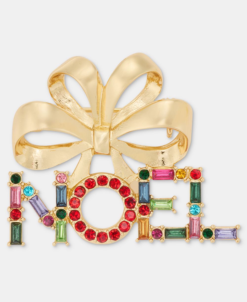 Значок Holiday Lane с многоцветным каменным бантом Noel, эксклюзив Macy's