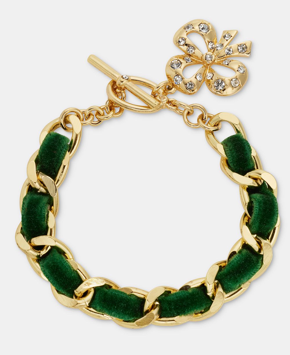 Браслет Holiday Lane Green Ribbon Chain Toggle