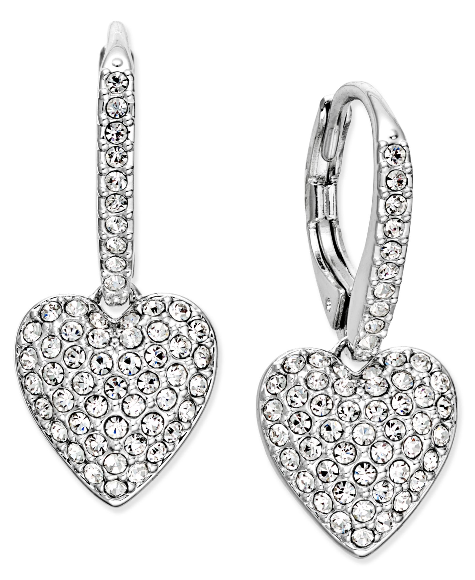 Серьги-подвески Eliot Danori Pavé Heart Drop