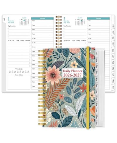GNUADZ 2026-2027 Daily Monthly Planner 12 Tabs July-June