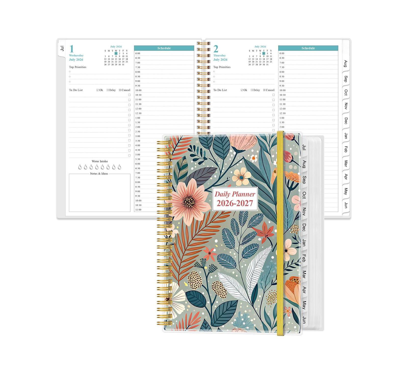 GNUADZ 2026-2027 Daily Monthly Planner 12 Tabs July-June