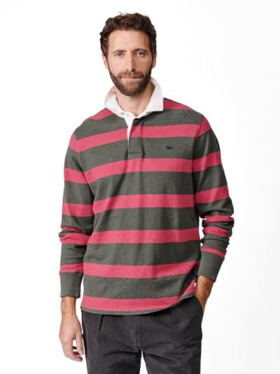 Aubin Men's Irnham Long Sleeve Collared Rugby Shirt