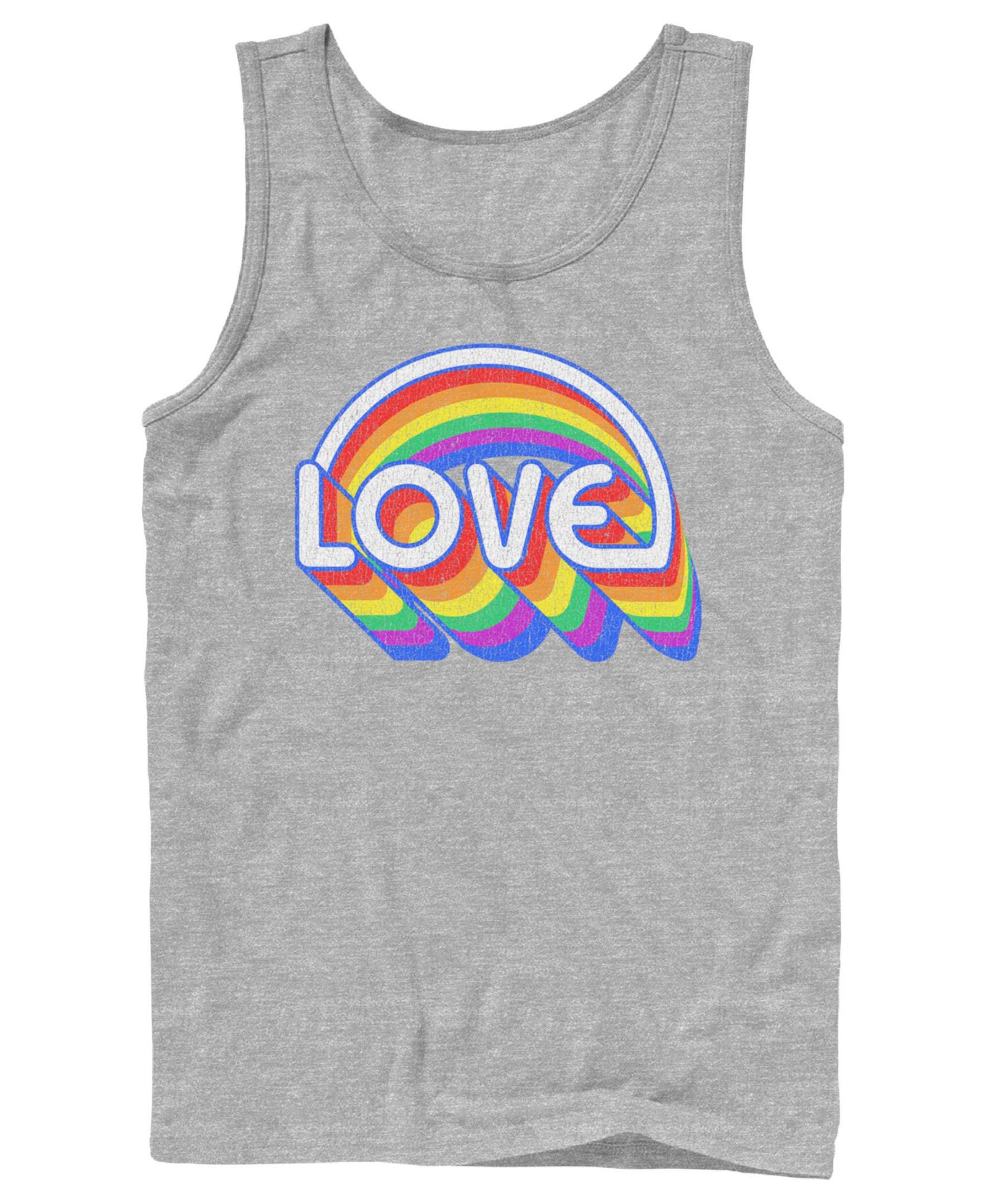 Design By Humans Men's Rainbow Love Sleeveless Tank Top
