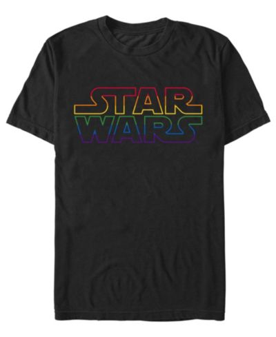 Мужская футболка Design By Humans Outline Rainbow Logo Short-Sleeve