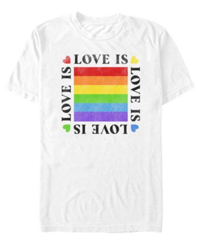 Design By Humans Men's Love Is Pride Short-Sleeve T-Shirt