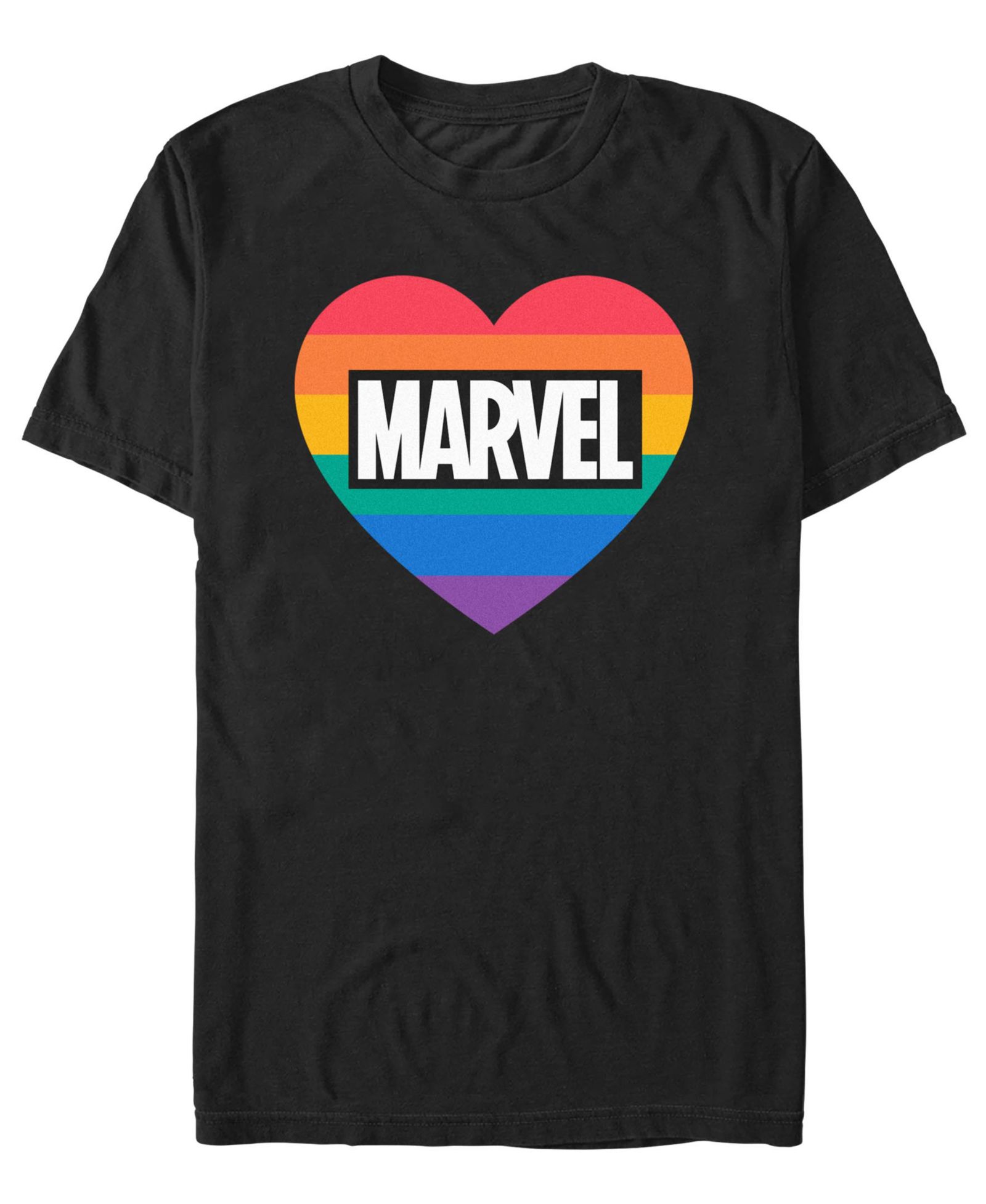 Design By Humans Men's Marvel Pride Heart Short-Sleeve T-Shirt