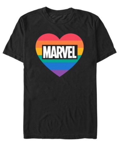 Design By Humans Men's Marvel Pride Heart Short-Sleeve T-Shirt