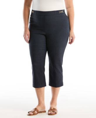 Rafaella Plus Size Horse Bit Pull-On Capri