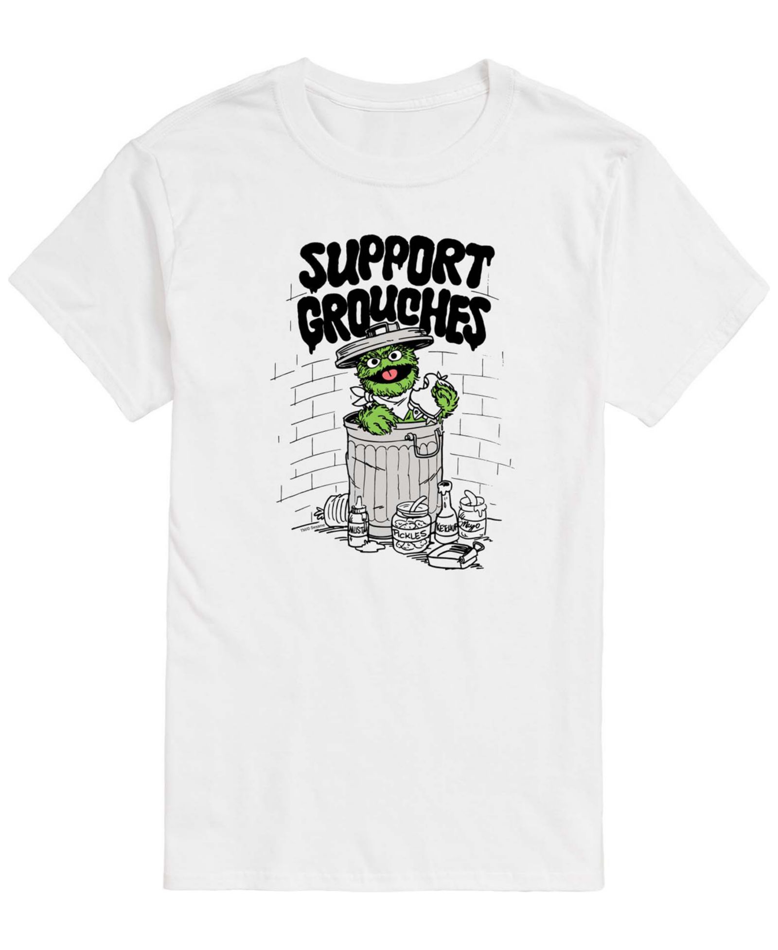Мужская футболка AIRWAVES Sesame Street Support Grouches Oscar с коротким рукавом