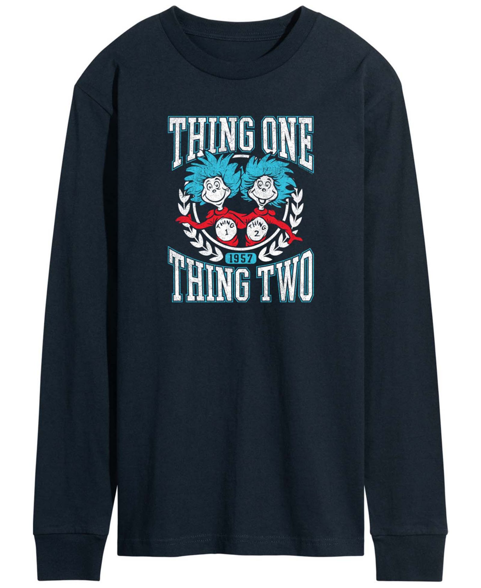 AIRWAVES мужская футболка с длинным рукавом Dr. Seuss Things Collegiate Graphic