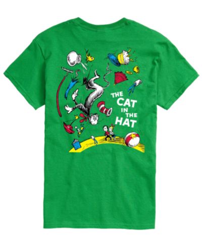 AIRWAVES Men's Dr. Seuss Cat In The Hat Illustration Short-Sleeve Graphic T-Shirt