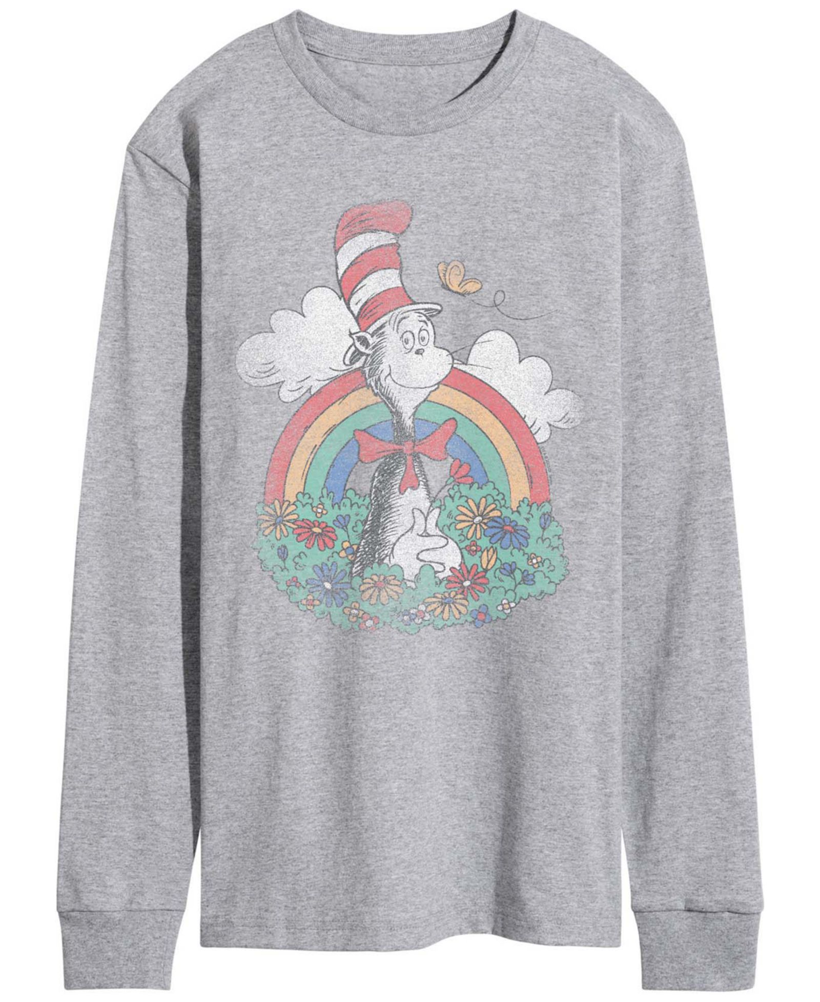 AIRWAVES Мужская футболка с длинным рукавом Dr. Seuss Cat In The Hat