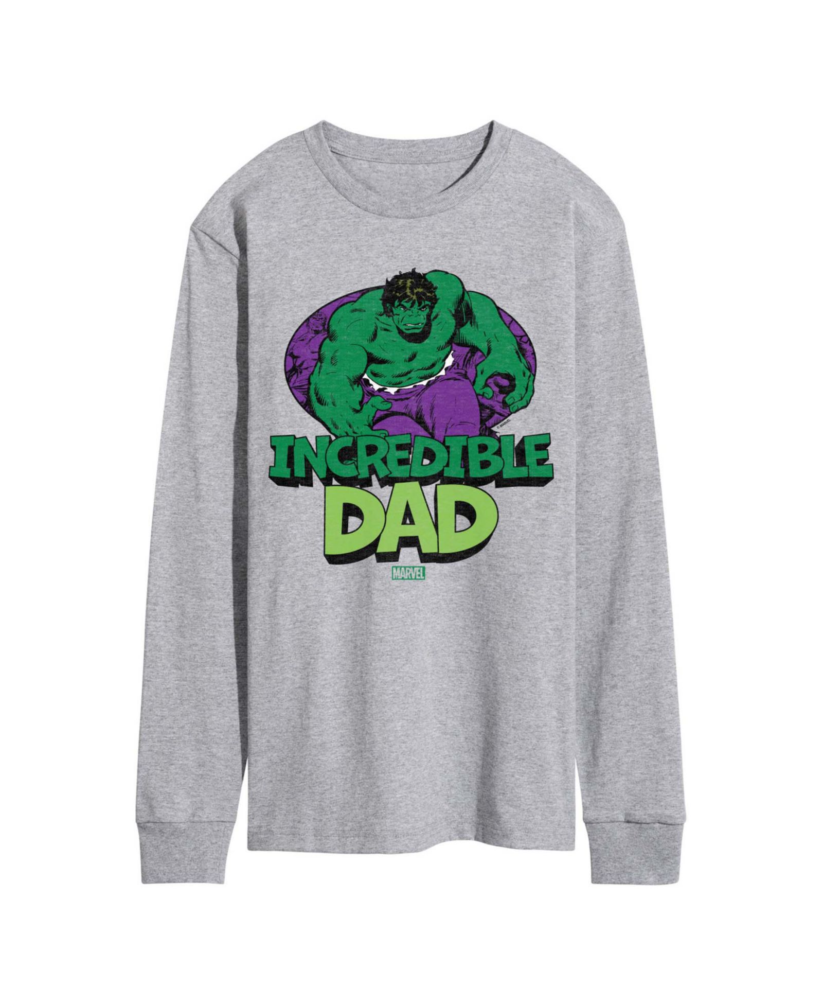 Мужская футболка AIRWAVES с принтом The Hulk Incredible Dad, длинный рукав