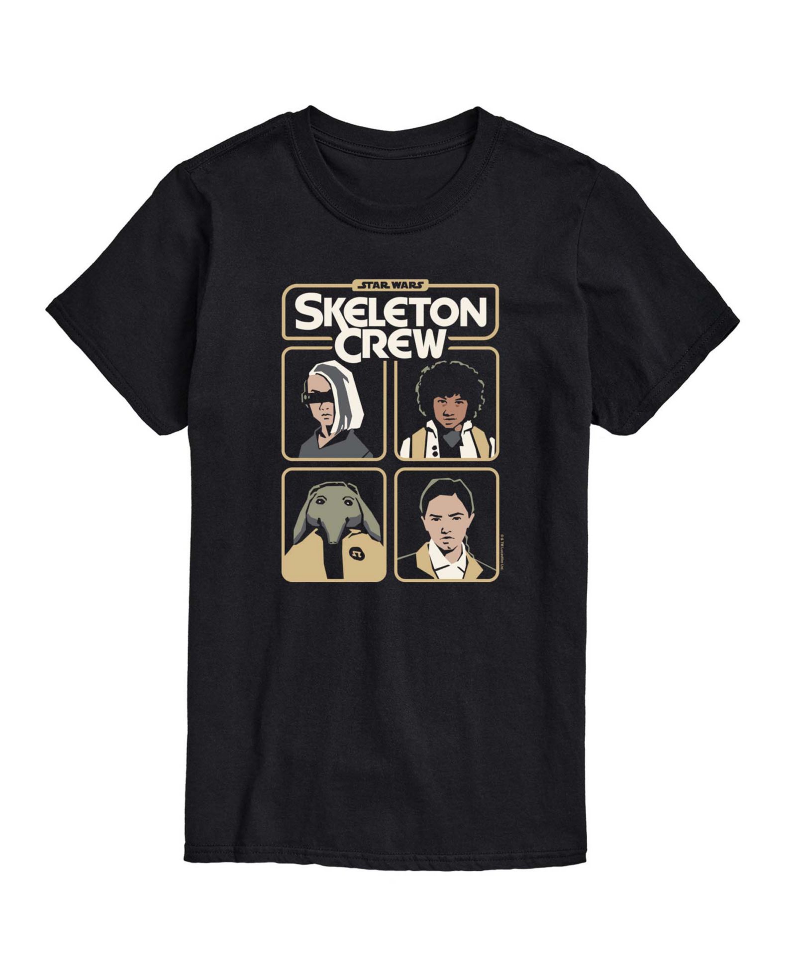 AIRWAVES Men's Skeleton Crew Grid Short-Sleeve Graphic T-Shirt
