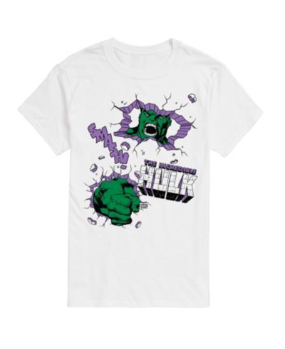 AIRWAVES Мужская футболка с принтом The Hulk Punch Wall Short-Sleeve