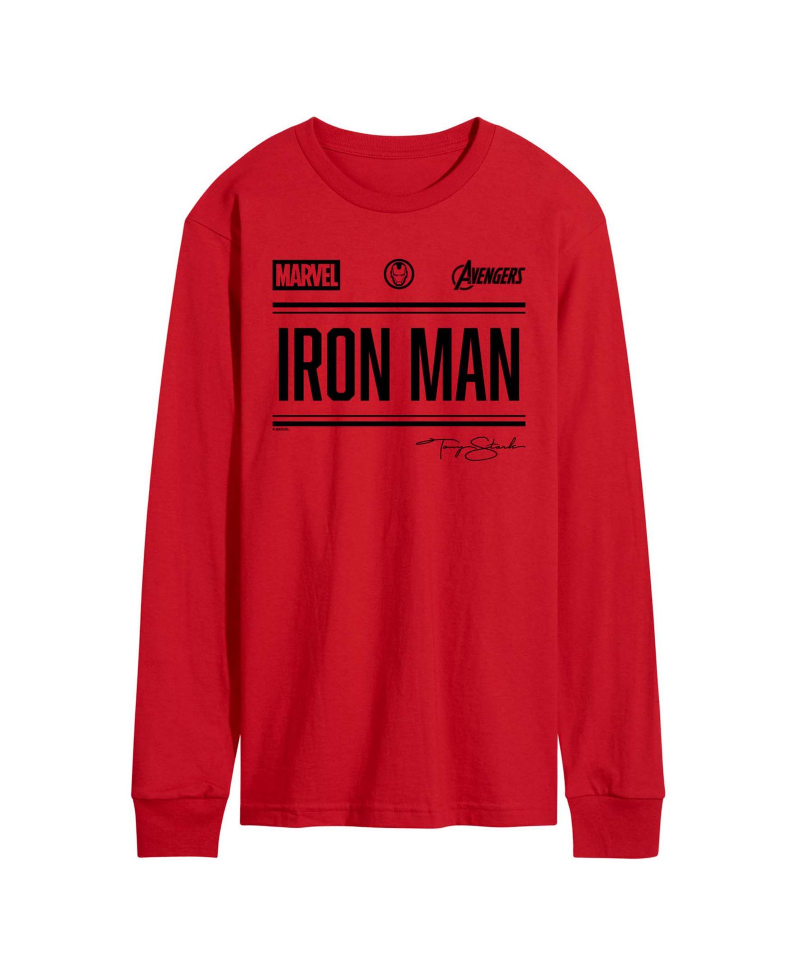 AIRWAVES Men's Iron Man Sporty Long-Sleeve Graphic T-Shirt
