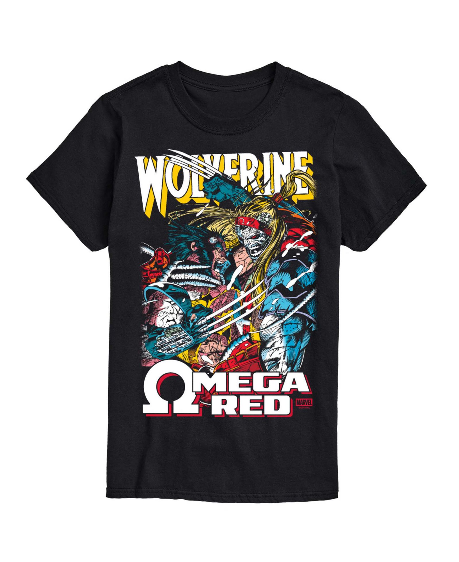AIRWAVES Men's Wolverine Omega Red Short-Sleeve Graphic T-Shirt