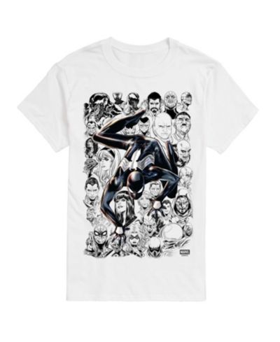 Мужская футболка с графическим принтом AIRWAVES Spider-Man Lineart Characters с коротким рукавом