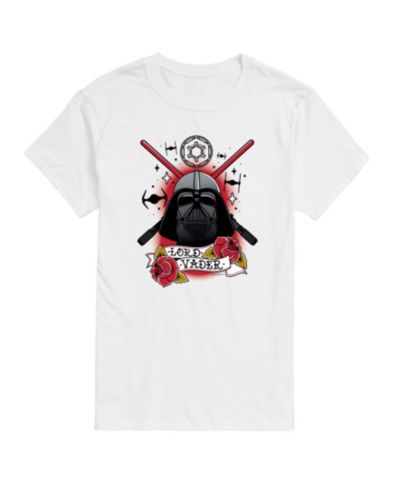 AIRWAVES Men's Darth Vader Traditional Tattoo Short-Sleeve Graphic T-Shirt