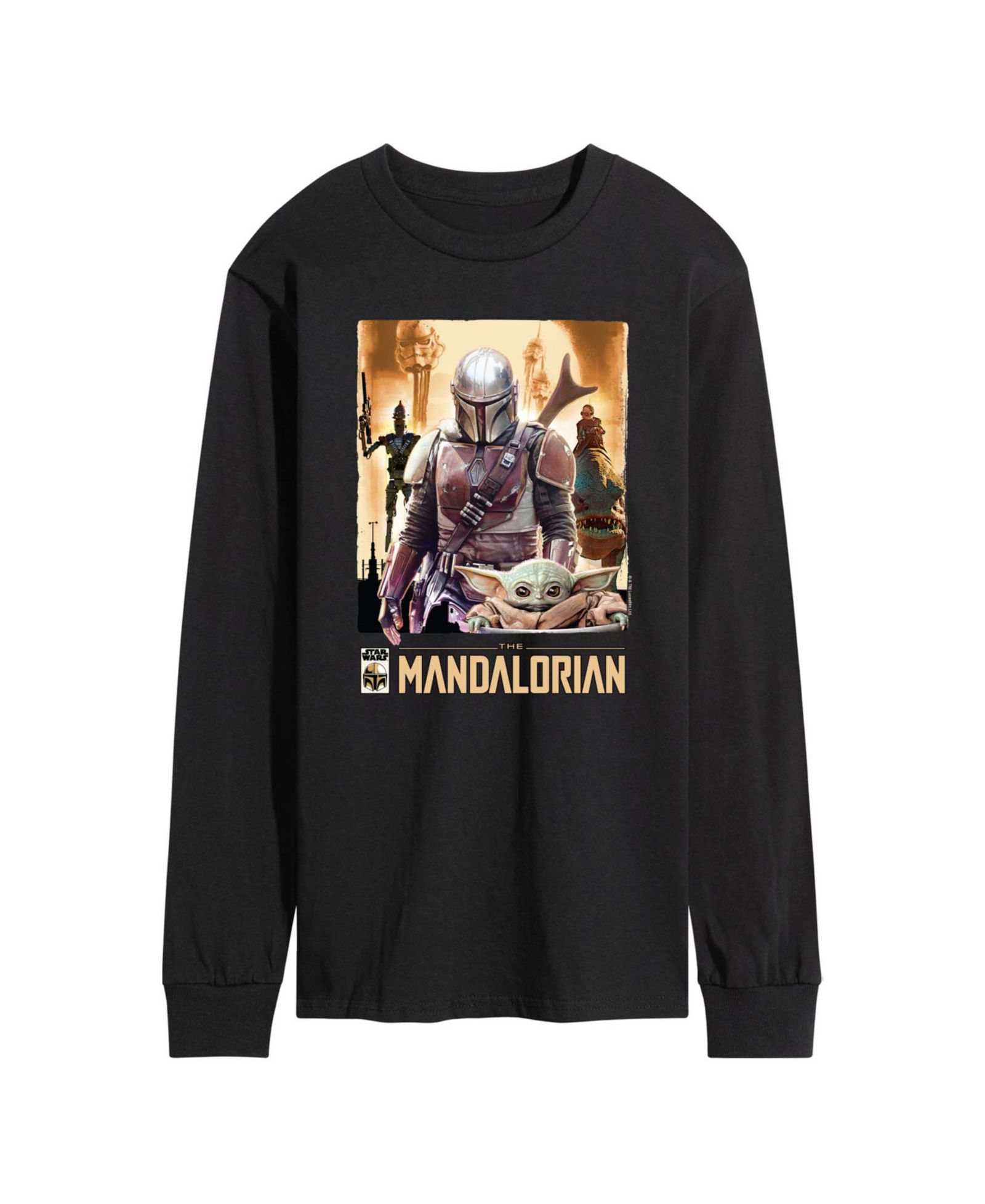 Мужская футболка AIRWAVES The Mandalorian Collage Long-Sleeve Graphic