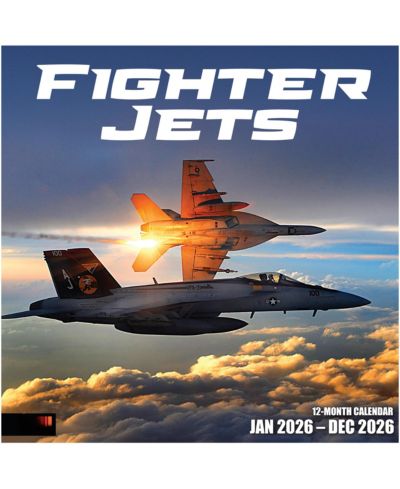 GNUADZ Fighter Jets 2026 Wall Calendar Aircraft Airplane