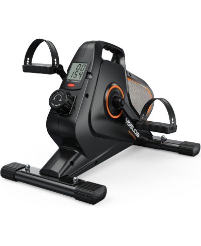 FED FITNESS Under Desk Bike, 40lb Flywheel Magnetic 2-in-1 Mini Exercise Bike, Non-Slip Desk Pedal Exerciser with LCD Monitor