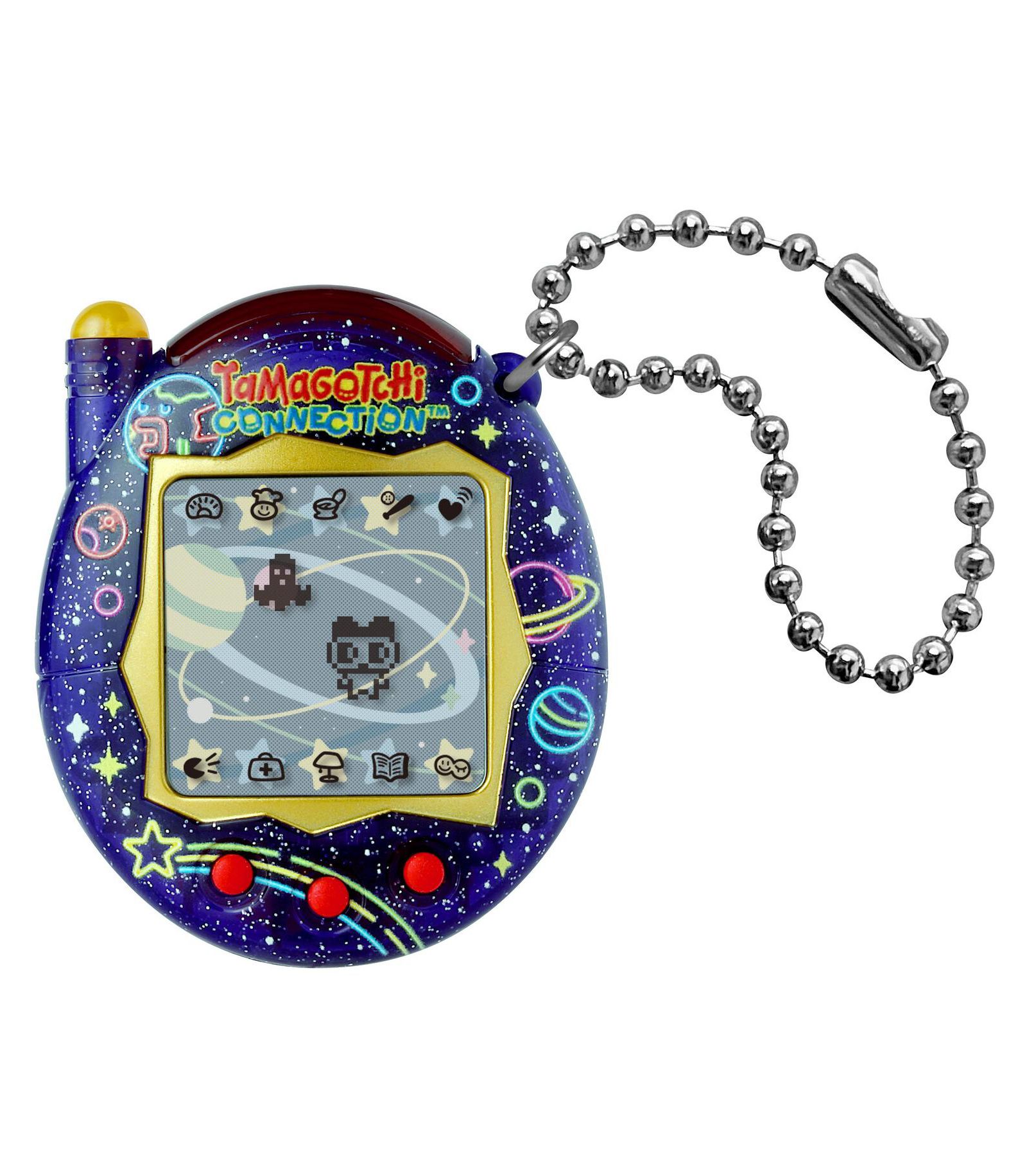 Коллекционная электронная игра Bandai Tamagotchi Neon Planet Connection, 1.4 дюйма, от 8 лет