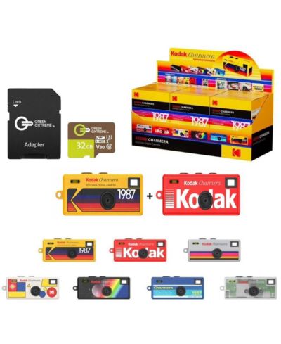 Kodak Charmera 1.6MP Keychain Digital Camera, 2-Pack w/32GB Micro SD Card